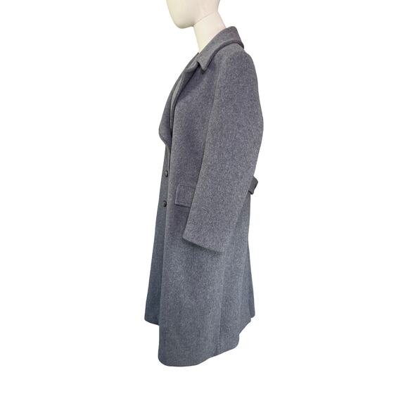 Pendleton 100% Virgin Wool Long Double-Breasted Coat Gray Size Women's 8 USA - Picture 5 of 10